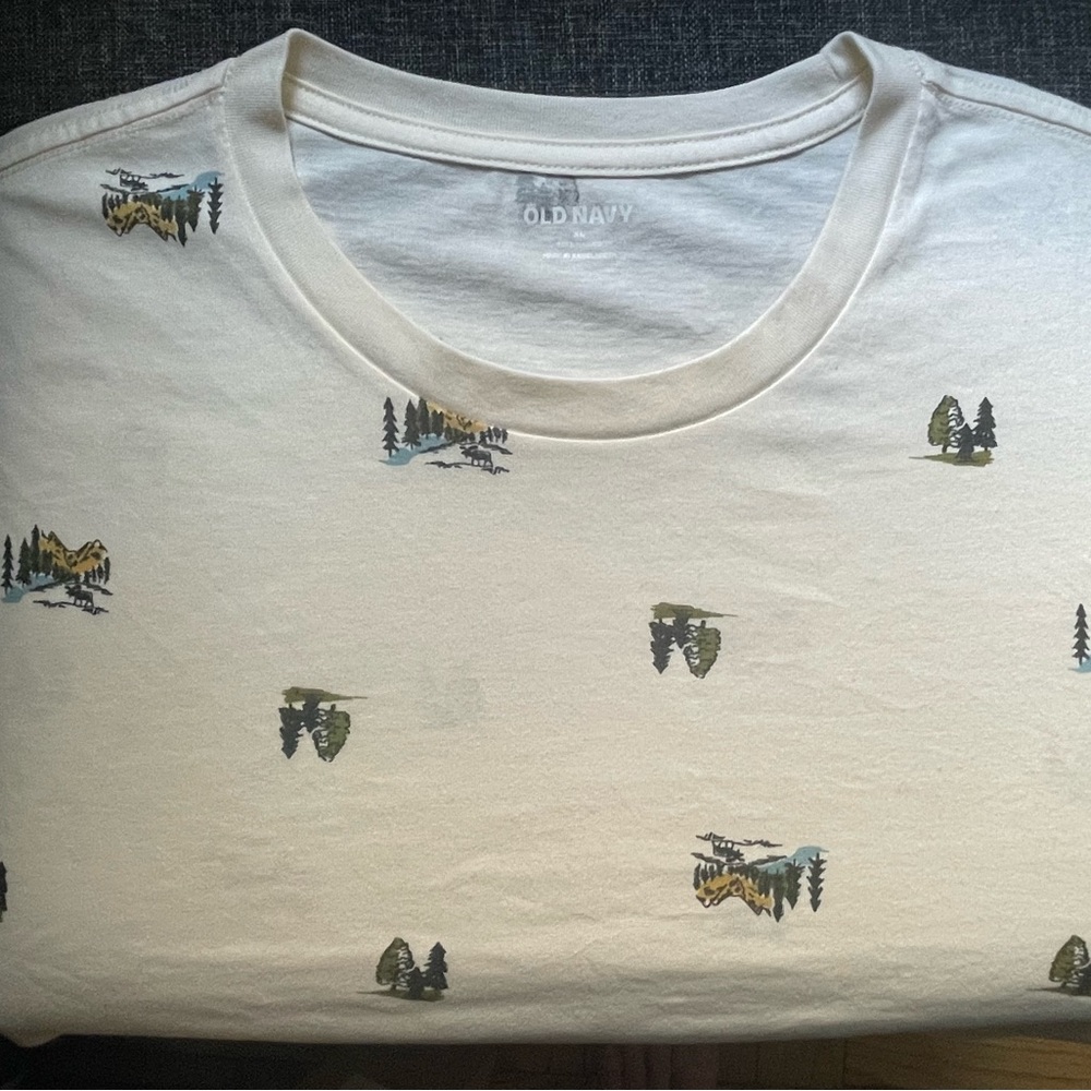 NWOT Men’s short sleeve alpine print tee